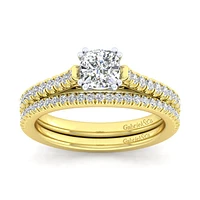 Gabriel & Co 5.5x5.5 Engagement Ring 14K Gold Classic ER7224C4M44JJ