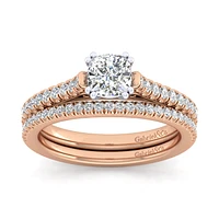 Gabriel & Co 5.5x5.5 Engagement Ring 14K Two-Tone Gold Classic ER7224C4T44JJ