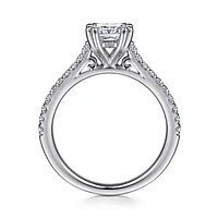 Gabriel & Co 5.5x5.5 Engagement Ring 14K White Gold Classic ER7224C4W44JJ