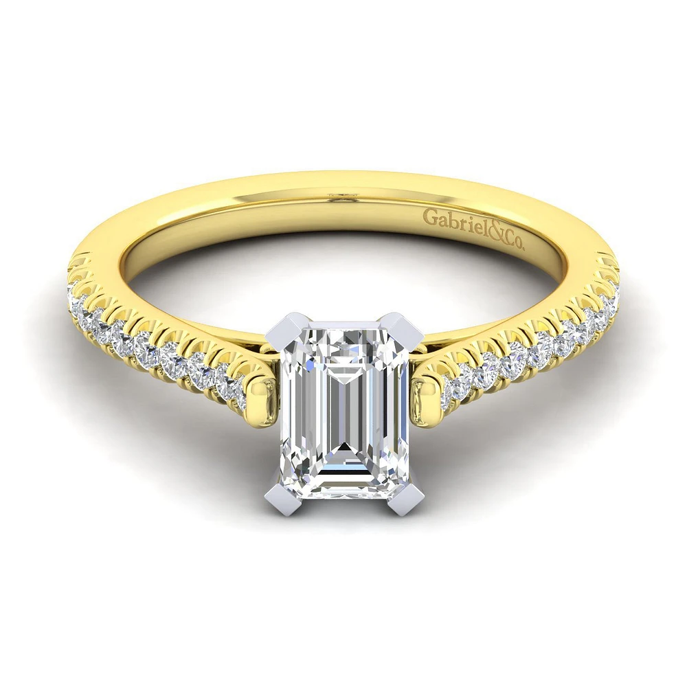 Gabriel & Co 7x5 Engagement Ring 14K Gold Classic ER7224E4M44JJ