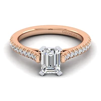 Gabriel & Co 7x5 Engagement Ring 14K Two-Tone Gold Classic ER7224E4T44JJ