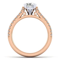 Gabriel & Co 7x5 Engagement Ring 14K Two-Tone Gold Classic ER7224E4T44JJ