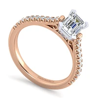 Gabriel & Co 7x5 Engagement Ring 14K Two-Tone Gold Classic ER7224E4T44JJ