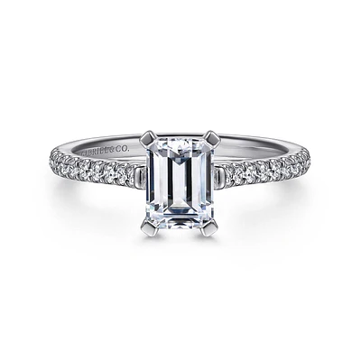 Gabriel & Co 7x5 Engagement Ring 14K White Gold Classic ER7224E4W44JJ