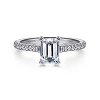 Gabriel & Co 7x5 Engagement Ring 14K White Gold Classic ER7224E4W44JJ
