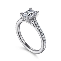 Gabriel & Co 7x5 Engagement Ring 14K White Gold Classic ER7224E4W44JJ