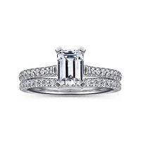 Gabriel & Co 7x5 Engagement Ring 14K White Gold Classic ER7224E4W44JJ