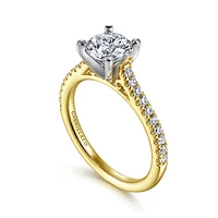 Gabriel & Co 6.5 Engagement Ring 14K Gold Classic ER7224M44JJ
