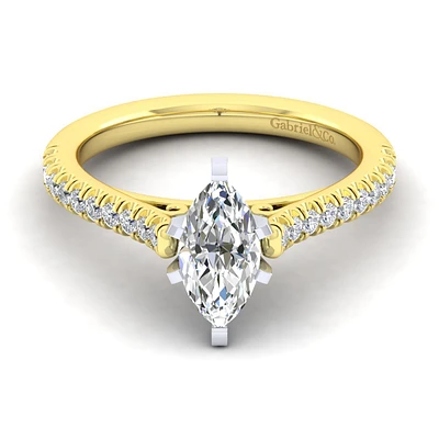 Gabriel & Co 10x5 Engagement Ring 14K Gold Classic ER7224M4M44JJ