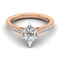 Gabriel & Co 10x5 Engagement Ring 14K Two-Tone Gold Classic ER7224M4T44JJ
