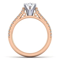 Gabriel & Co 10x5 Engagement Ring 14K Two-Tone Gold Classic ER7224M4T44JJ