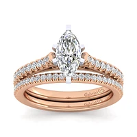 Gabriel & Co 10x5 Engagement Ring 14K Two-Tone Gold Classic ER7224M4T44JJ