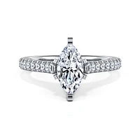 Gabriel & Co 10x5 Engagement Ring 14K White Gold Classic ER7224M4W44JJ