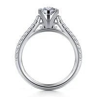 Gabriel & Co 10x5 Engagement Ring 14K White Gold Classic ER7224M4W44JJ