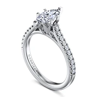 Gabriel & Co 10x5 Engagement Ring 14K White Gold Classic ER7224M4W44JJ