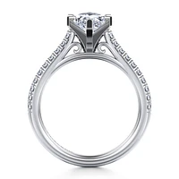 Gabriel & Co 12X6 Engagement Ring 14K White Gold Classic ER7224M6W44JJ