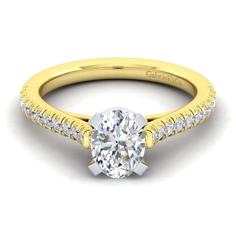 Gabriel & Co 8x6 Engagement Ring 14K Gold Classic ER7224O4M44JJ