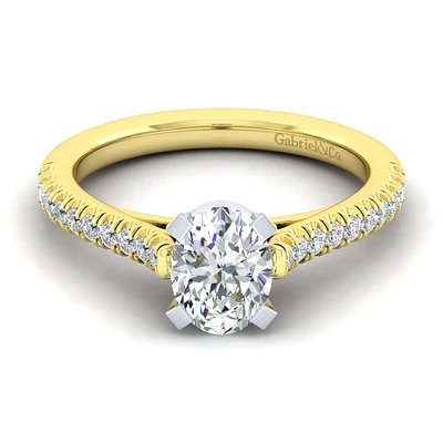 Gabriel & Co 8x6 Engagement Ring 14K Gold Classic ER7224O4M44JJ