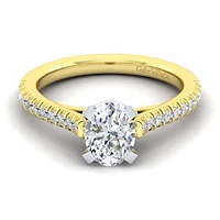 Gabriel & Co 8x6 Engagement Ring 14K Gold Classic ER7224O4M44JJ