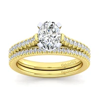 Gabriel & Co 8x6 Engagement Ring 14K Gold Classic ER7224O4M44JJ