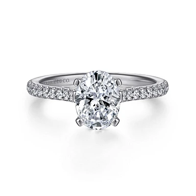 Gabriel & Co 8x6 Engagement Ring 14K White Gold Classic ER7224O4W44JJ