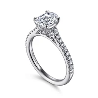 Gabriel & Co 8x6 Engagement Ring 14K White Gold Classic ER7224O4W44JJ