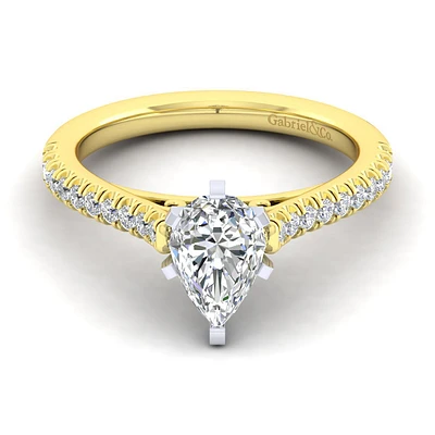 Gabriel & Co 9x6 Engagement Ring 14K Gold Classic ER7224P4M44JJ