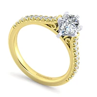 Gabriel & Co 9x6 Engagement Ring 14K Gold Classic ER7224P4M44JJ