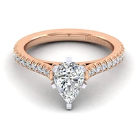 Gabriel & Co 9x6 Engagement Ring 14K Two-Tone Gold Classic ER7224P4T44JJ