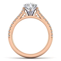 Gabriel & Co 9x6 Engagement Ring 14K Two-Tone Gold Classic ER7224P4T44JJ