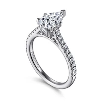 Gabriel & Co 9x6 Engagement Ring 14K White Gold Classic ER7224P4W44JJ