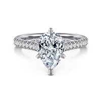 Gabriel & Co 10.5X7 Engagement Ring 14K White Gold Classic ER7224P8W44JJ