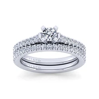 Gabriel & Co 4.3 Engagement Ring 14K White Gold Classic ER7224R0W44JJ