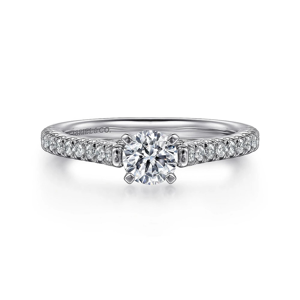 Gabriel & Co 5 Engagement Ring 14K White Gold Classic ER7224R2W44JJ