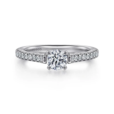 Gabriel & Co 5 Engagement Ring 14K White Gold Classic ER7224R2W44JJ