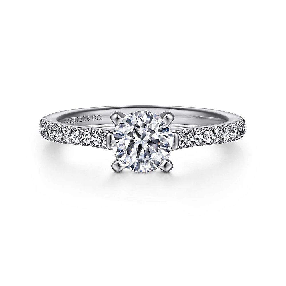 Gabriel & Co 5.75 Engagement Ring 14K White Gold Classic ER7224R3W44JJ