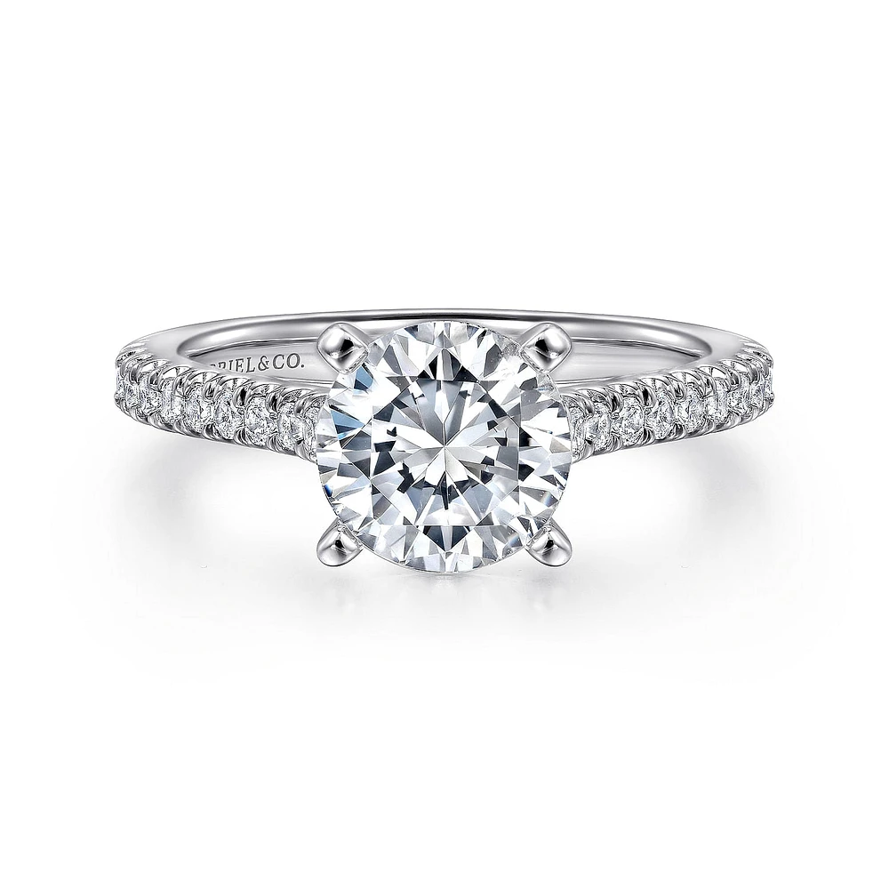 Gabriel & Co 7.4 Engagement Ring 14K White Gold Classic ER7224R6W44JJ