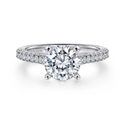 Gabriel & Co 7.4 Engagement Ring 14K White Gold Classic ER7224R6W44JJ