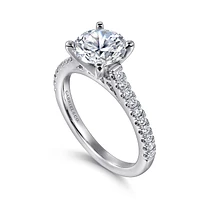 Gabriel & Co 7.4 Engagement Ring 14K White Gold Classic ER7224R6W44JJ