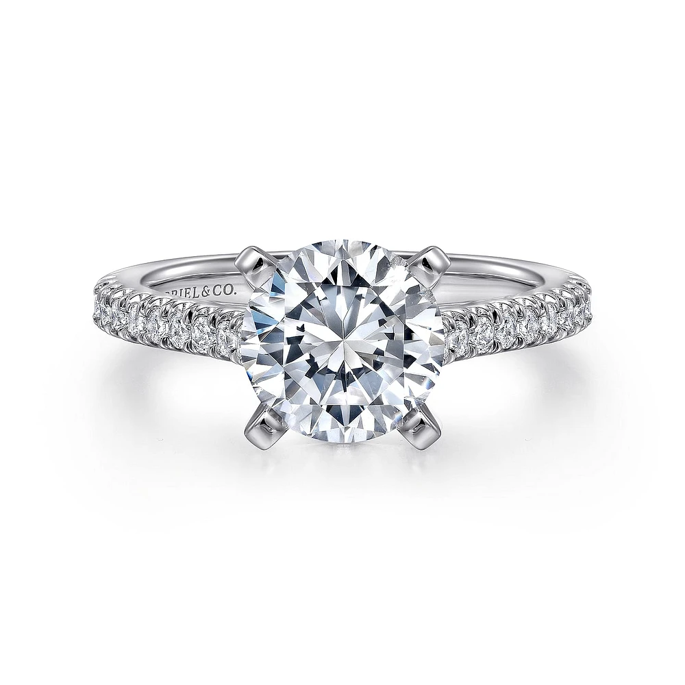 Gabriel & Co 8 Engagement Ring 14K White Gold Classic ER7224R8W44JJ