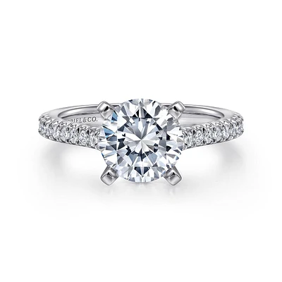Gabriel & Co 8 Engagement Ring 14K White Gold Classic ER7224R8W44JJ