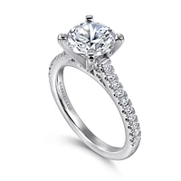 Gabriel & Co 8 Engagement Ring 14K White Gold Classic ER7224R8W44JJ