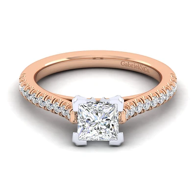 Gabriel & Co 5.5 Engagement Ring 14K Two-Tone Gold Classic ER7224S4T44JJ