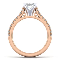 Gabriel & Co 5.5 Engagement Ring 14K Two-Tone Gold Classic ER7224S4T44JJ