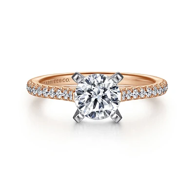 Gabriel & Co 6.5 Engagement Ring 14K Two-Tone Gold Classic ER7224T44JJ