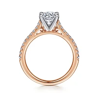 Gabriel & Co 6.5 Engagement Ring 14K Two-Tone Gold Classic ER7224T44JJ