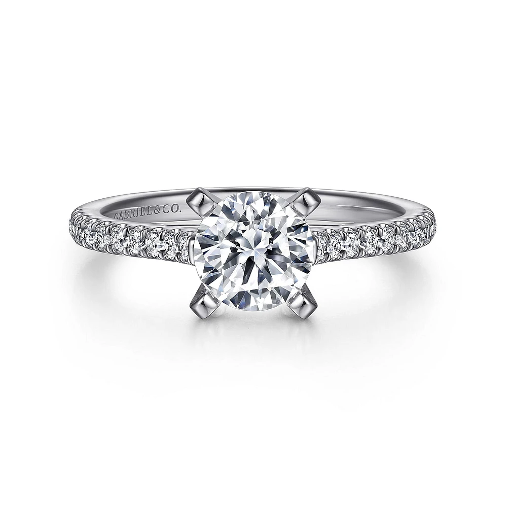 Gabriel & Co 6.5 Engagement Ring 14K White Gold Classic ER7224W44JJ