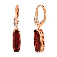 Le Vian® Earrings Garnet, 1/6 cts. Diamonds set in 14K Rose Gold #: BVWN 1