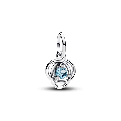 Sea Aqua Blue Eternity Circle Dangle Charm