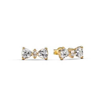 Sparkling Bow Stud Earrings 263507C01